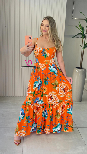 Vestido Longo Eulalia Floral