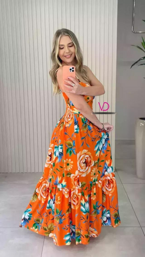 Vestido Longo Eulalia Floral