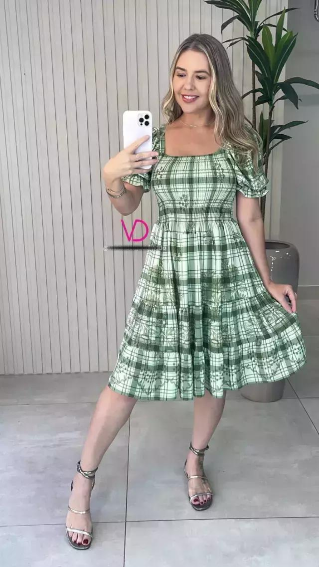 Vestido Curto Eloah Xadrez