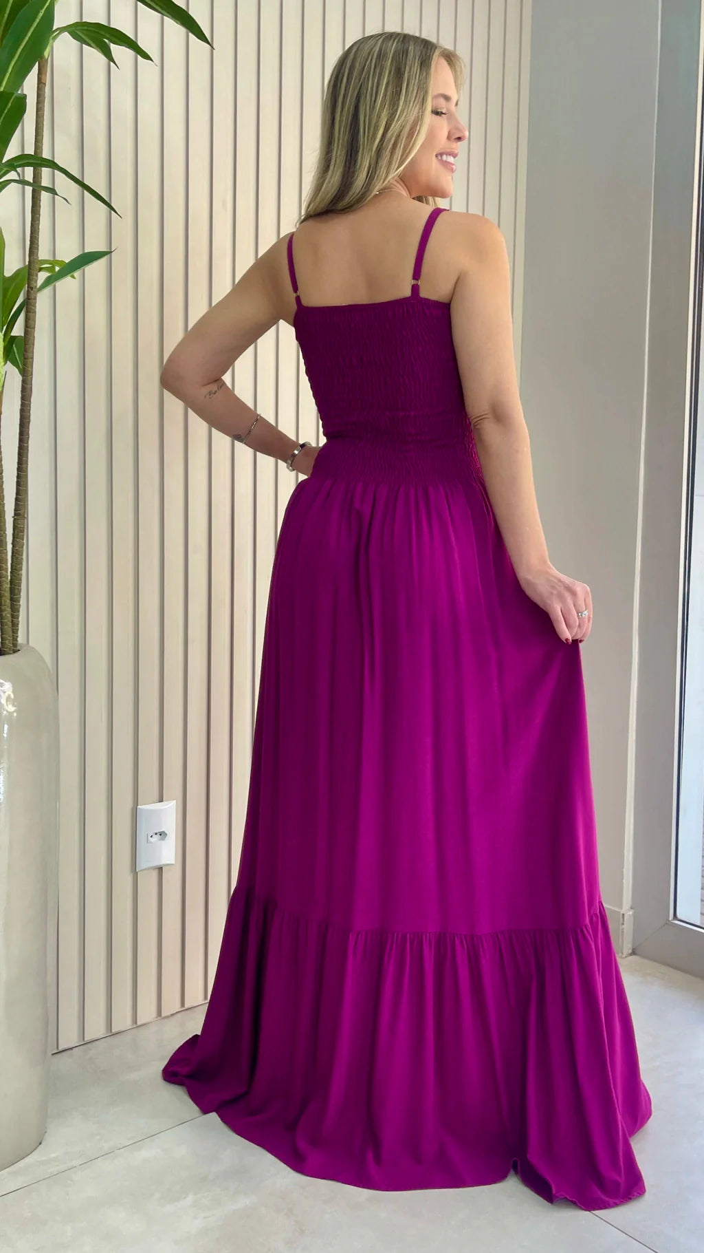 Vestido Alça  Lastex Liso Fernanda