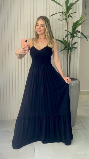 Vestido Alça  Lastex Liso Fernanda